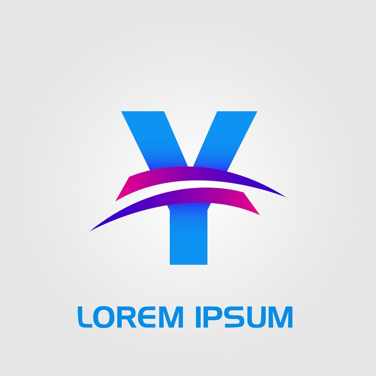 Y Letter Abstract Curve Lines Initial Logo