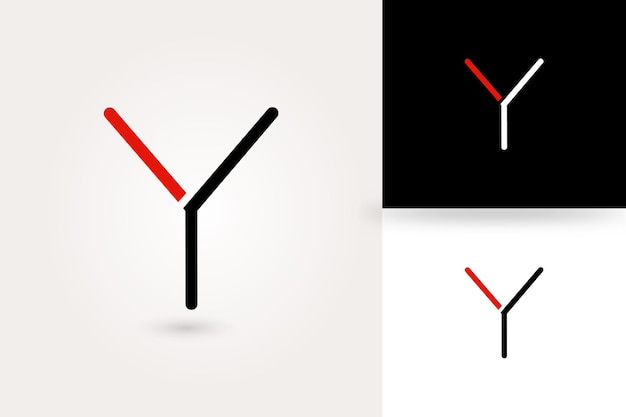 Y letter logo and alphabet design template