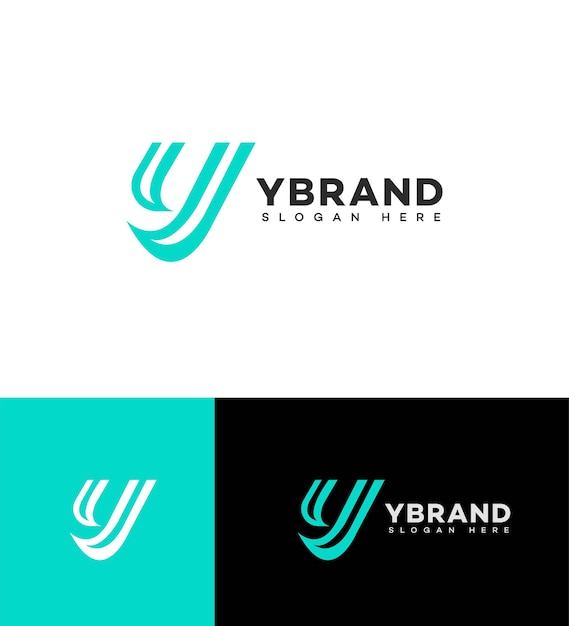 Логотип буквы Y Икона бренда Идентичность Символ знака Шаблон