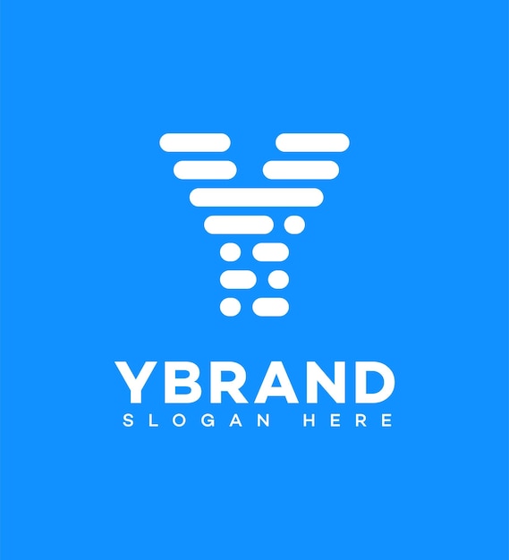 Логотип буквы Y Икона бренда Идентичность Символ знака Шаблон