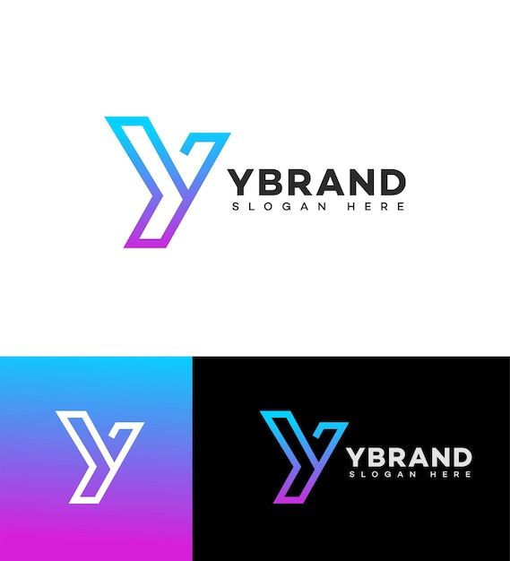 Vector y letter logo icon brand identity sign symbol template