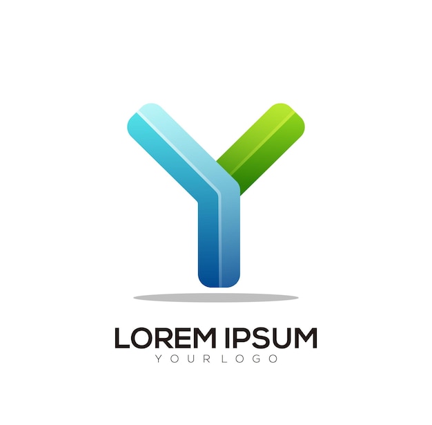 Y letter logo kleurrijke afbeelding