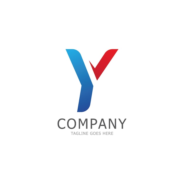 y字母标志模板向量插图图标