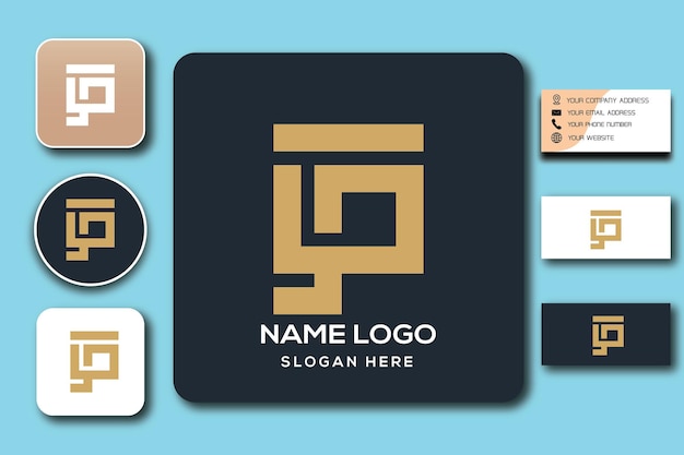 Vector y monogram logo template