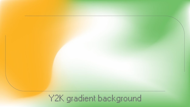 Y2k aura gradient background in orange and green iridescent vibrant aurora pattern with blur effect