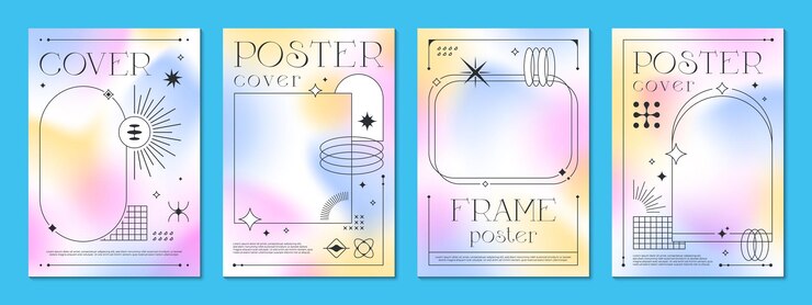 Y2K カラーグラディエント フォトグラウンドポスター