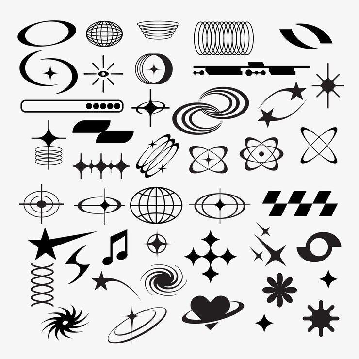 Vector y2k icon collection