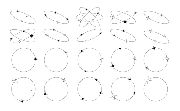 Объектный пакет Y2K Ретро-футуристический набор Ретро-фютуристические элементы для дизайна Большая коллекция абстрактных графических геометрических символов и объектов в стиле Y2K