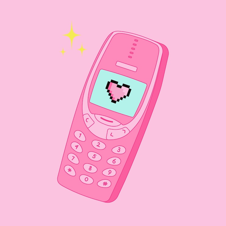 Vector 2000 年代の古いモバイル、トレンディなベクトル イラスト、90 年代 2000 年代の懐かしさ