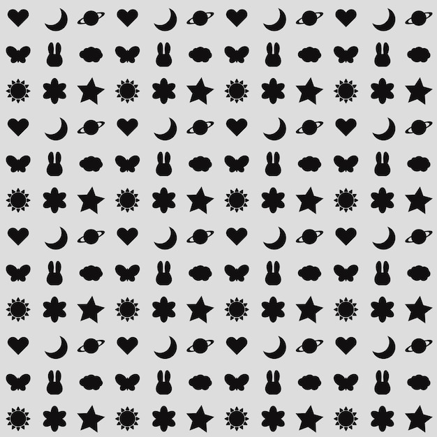 Vector y2k shapes pattern 6