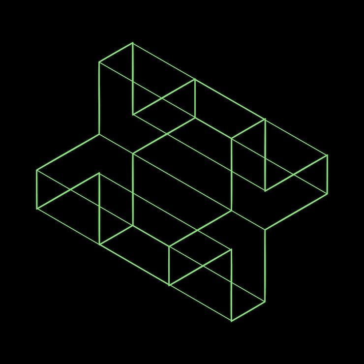 Vector y2k vector rave psychedelic futuristic double cross in trendy neon green black style