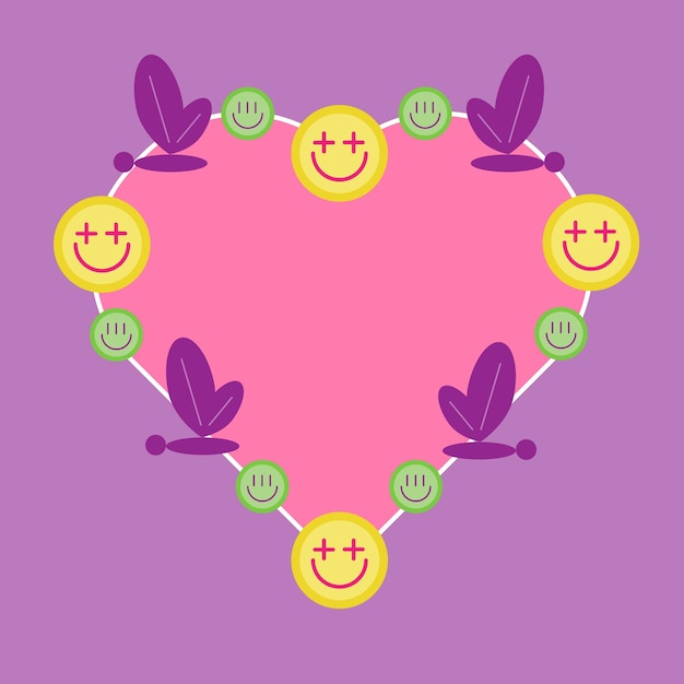 Y2kheart1 Vlinders emoticons Vector illustratie