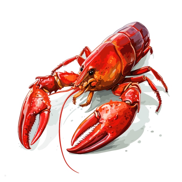 Yabby vector on white background