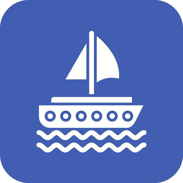 Yacht icon vector afbeelding Kan worden gebruikt voor Reizen