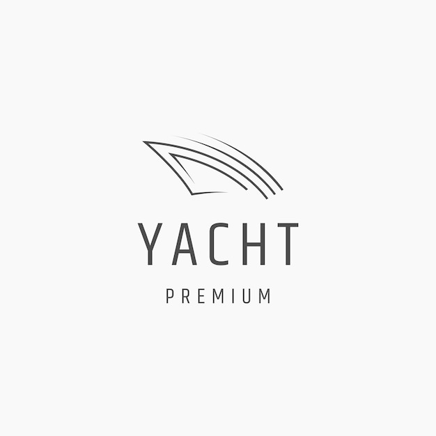 Vettore modello di progettazione dell'icona del logo dell'yacht
