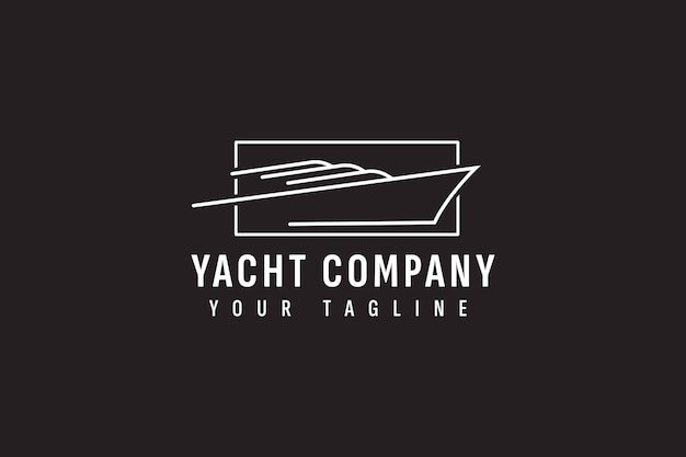 Yacht logo vector icon illustration