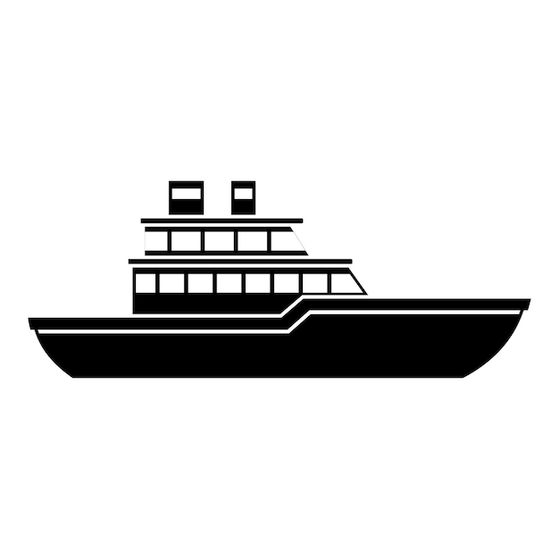 Yacht oceaan icoon Eenvoudige illustratie van yacht oceaan vector icoon voor het web