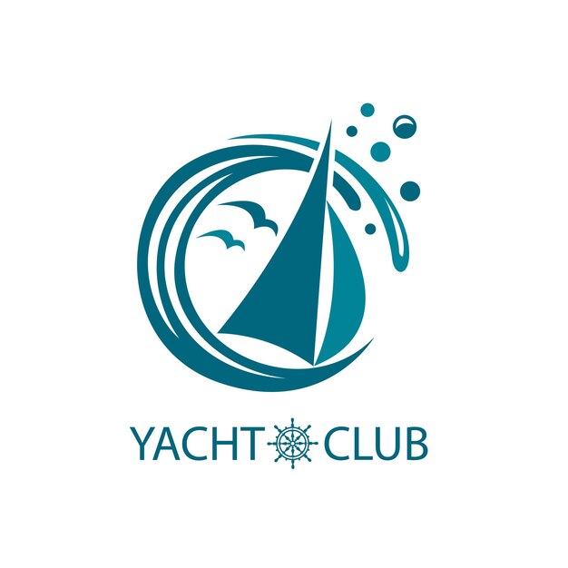 yacht and waves icon