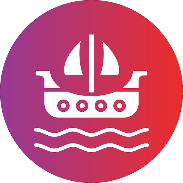 Vector yachting icon style