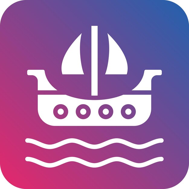 Vector yachting icon style