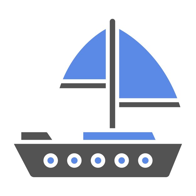 Vector yachting icon style