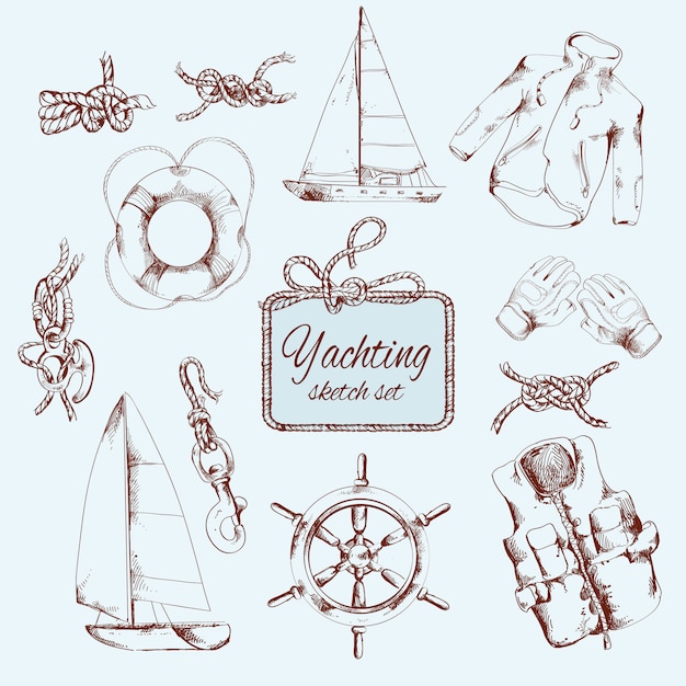 Yachting schets set