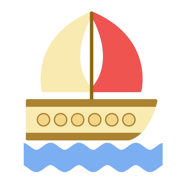 Yachting Vector Illustratie Stijl