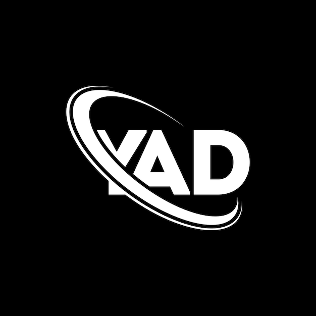 Вектор yad логотип yad буква yad буква дизайн логотипа инициалы yad логотипа, связанного с кругом и заглавными буквами монограммы логотипа yad типографии для технологического бизнеса и бренда недвижимости