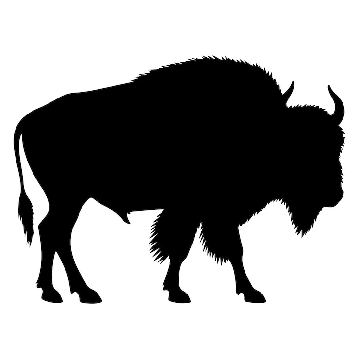 Vector yak silhouette vector art illustration 04