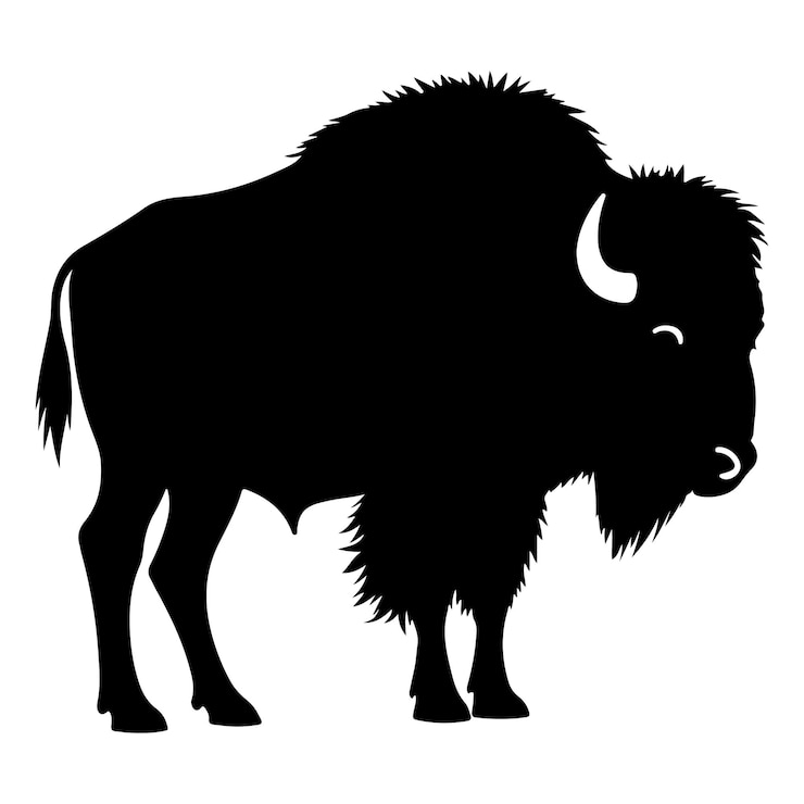 Vector yak silhouette vector art illustration 05