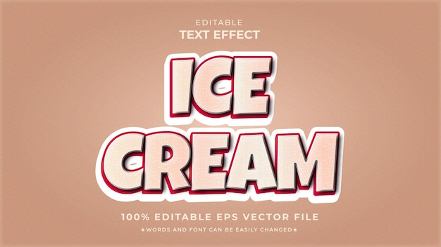 Yammy Ice cream editable text style template