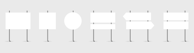 벡터 야드 기호 모형 도로 표지판 설정 위험 공백 경고 빈 사인 보드