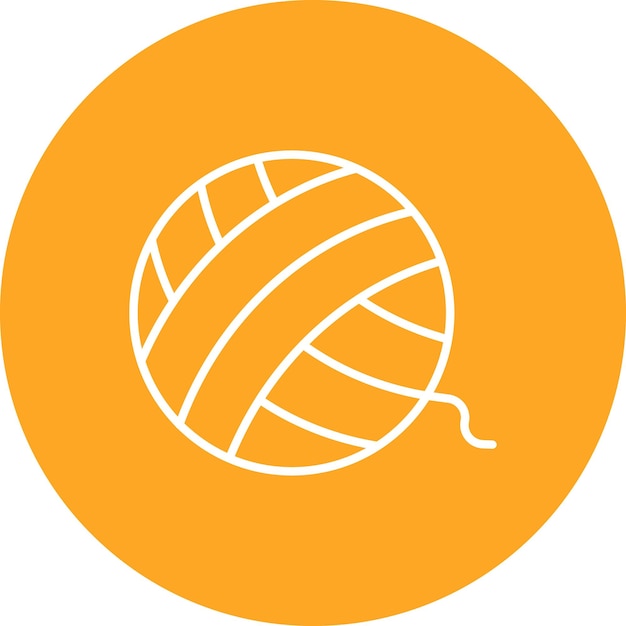 Vettore immagine vettoriale dell'icona della palla di filato può essere utilizzata per la cucitura