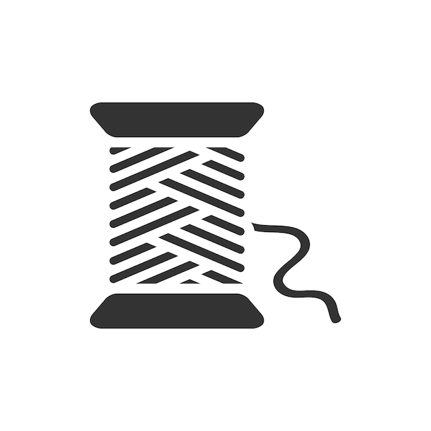 Yarn icon in black and white