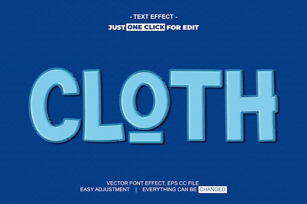 Yarn style vector text effect editable