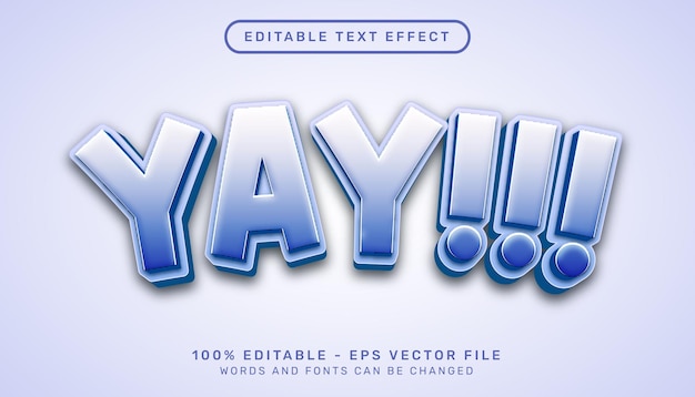 yay 3D-teksteffect en bewerkbaar teksteffect