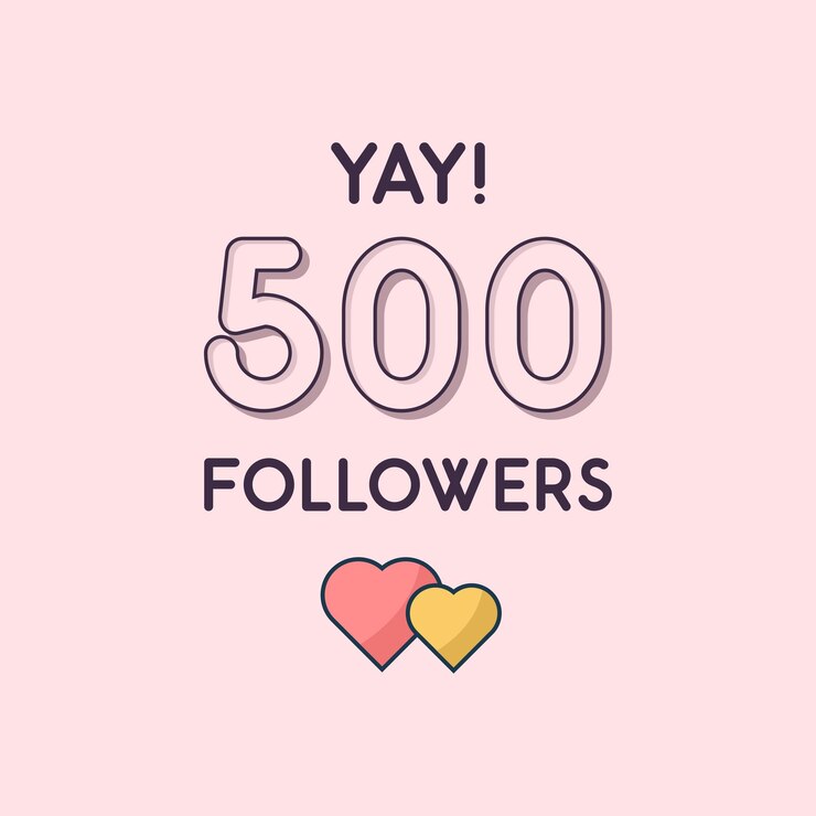 Yay 500 Followers celebration Greeting card for social networks