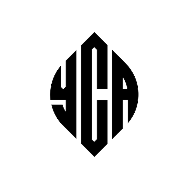 Yca cerchio lettera logo design con forma di cerchio e ellisse yca ellisse lettere con stile tipografico le tre iniziali formano un logo cerchio yca cerchio emblema astratto monogramma lettera segno vettore