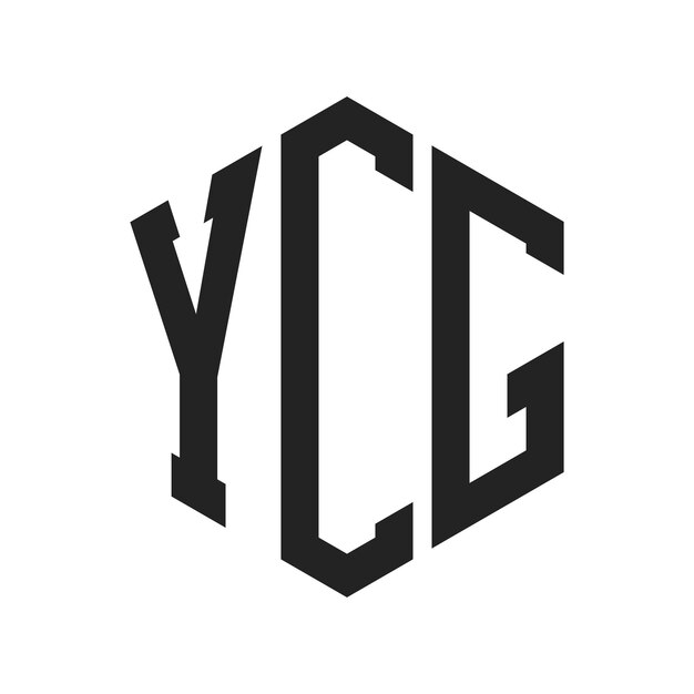 YCG ロゴ デザイン イニシャルレター YCG モノグラム ロゴ ヘクサゴン形