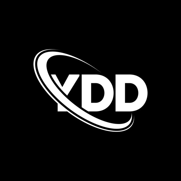 YDD 로고: YDD 문자 YDD 글자 로고 디자인: YDD 이니셜, 원과 대문자 모노그램 로고 YDD 타이포그래피, 기술 비즈니스 및 부동산 브랜드
