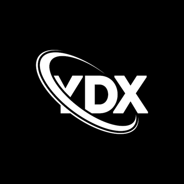 ベクトル ydx ロゴ ydx 文字 ydx イニシャル ydxロゴ 円と大文字のモノグラム ydxタイポグラフィー 技術ビジネスと不動産ブランド