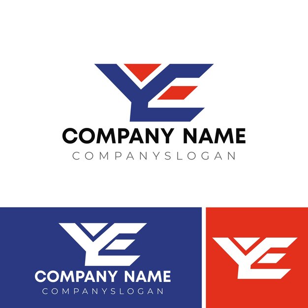 Vector ye initial logo design