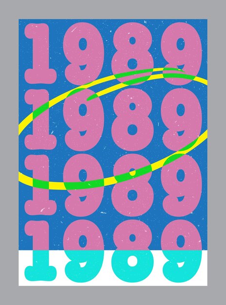 Year 1989 poster design born in 1989 1989 flyer poster design room decoration
