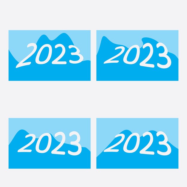 Year 2023 icon vector