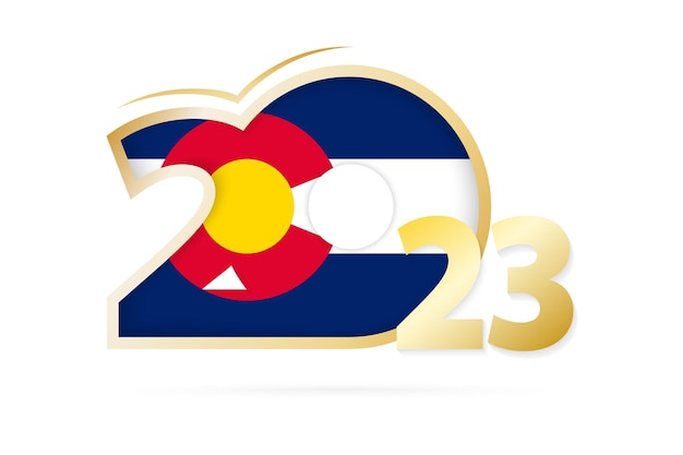 Year 2023 with Colorado Flag pattern