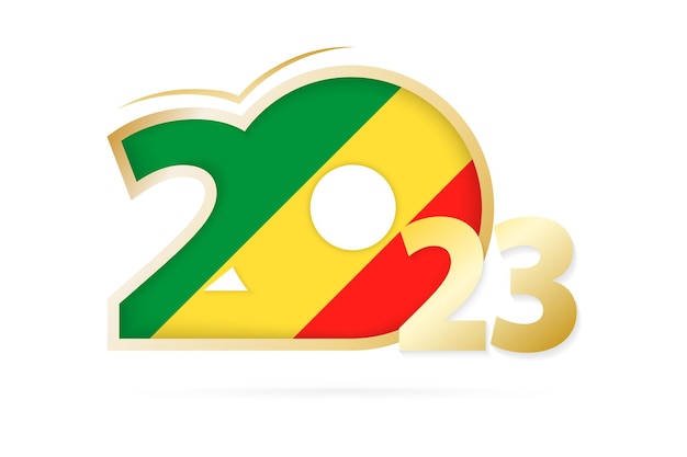 2023 год с рисунком флага Конго