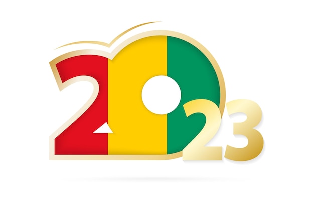 Anno 2023 con motivo guinea flag
