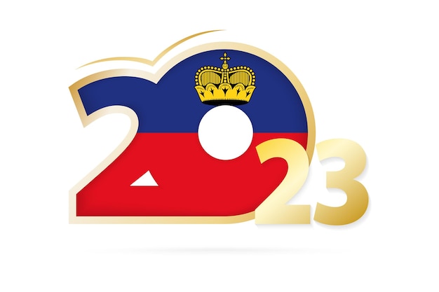 2023 год с рисунком флага Лихтенштейна
