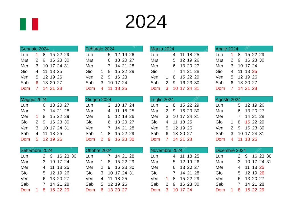 premium-vector-year-2024-calendar-in-italian-with-italy-holidays