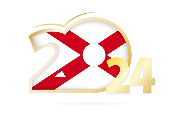 Year 2024 with Alabama Flag pattern